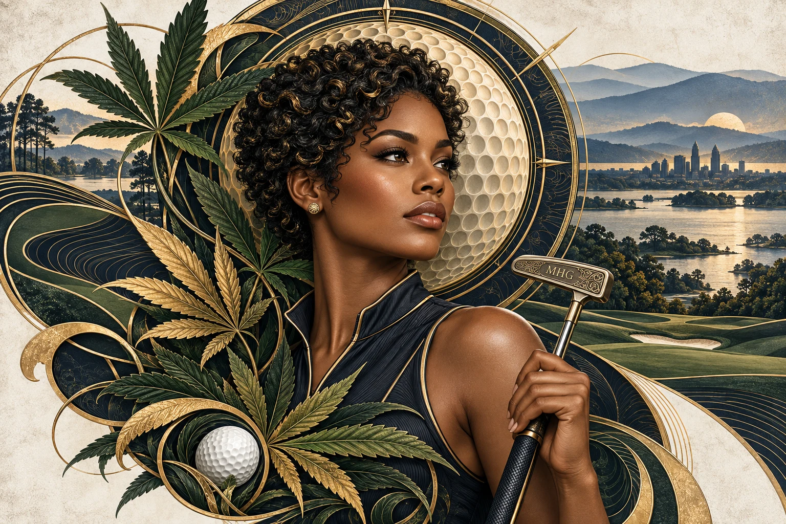 The Art Nouveau Golfer