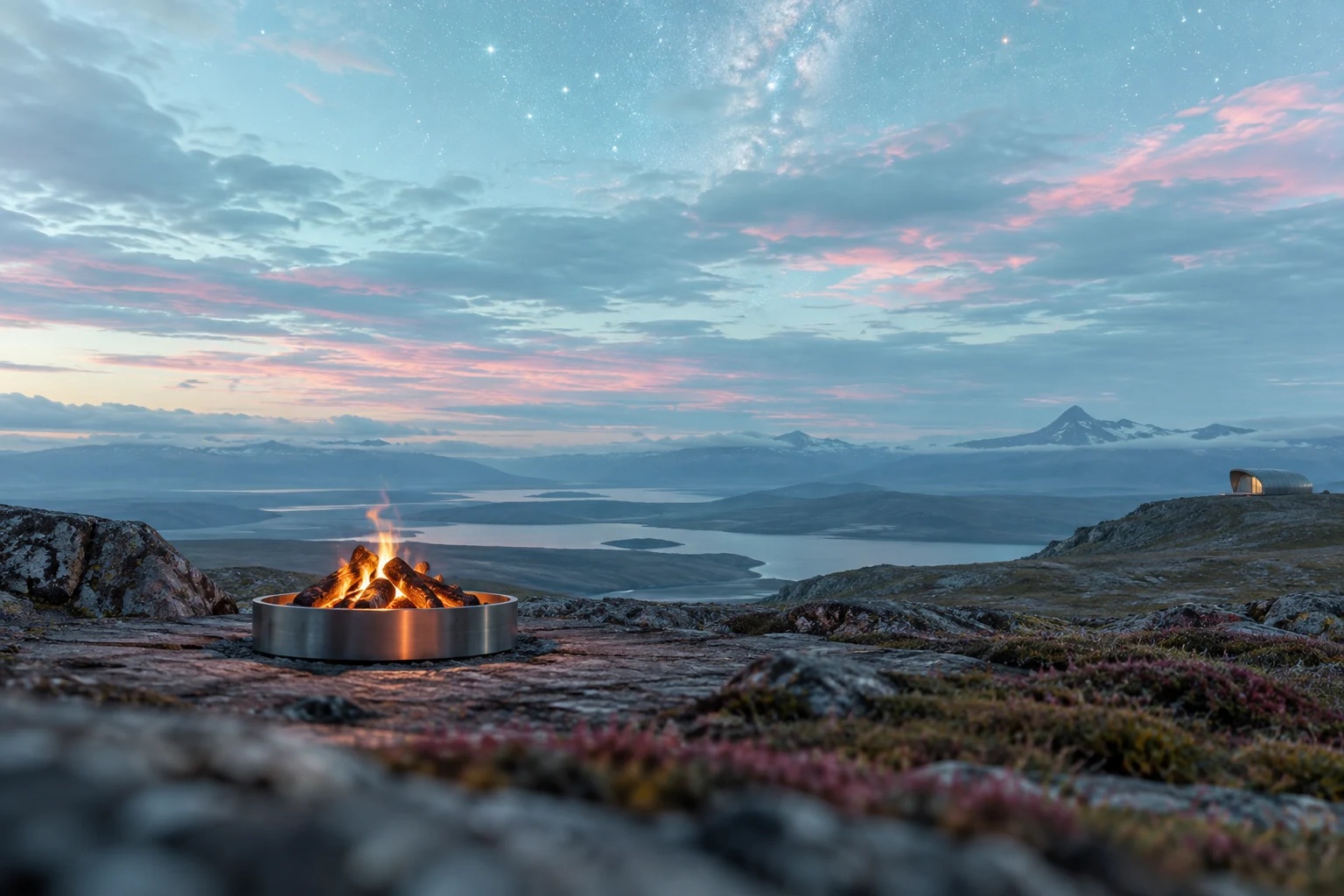 Campfire Beneath Daylight Stars