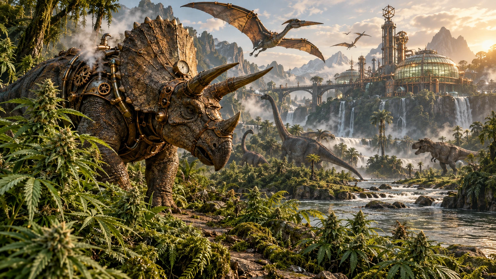The Steampunk Dinosaur World