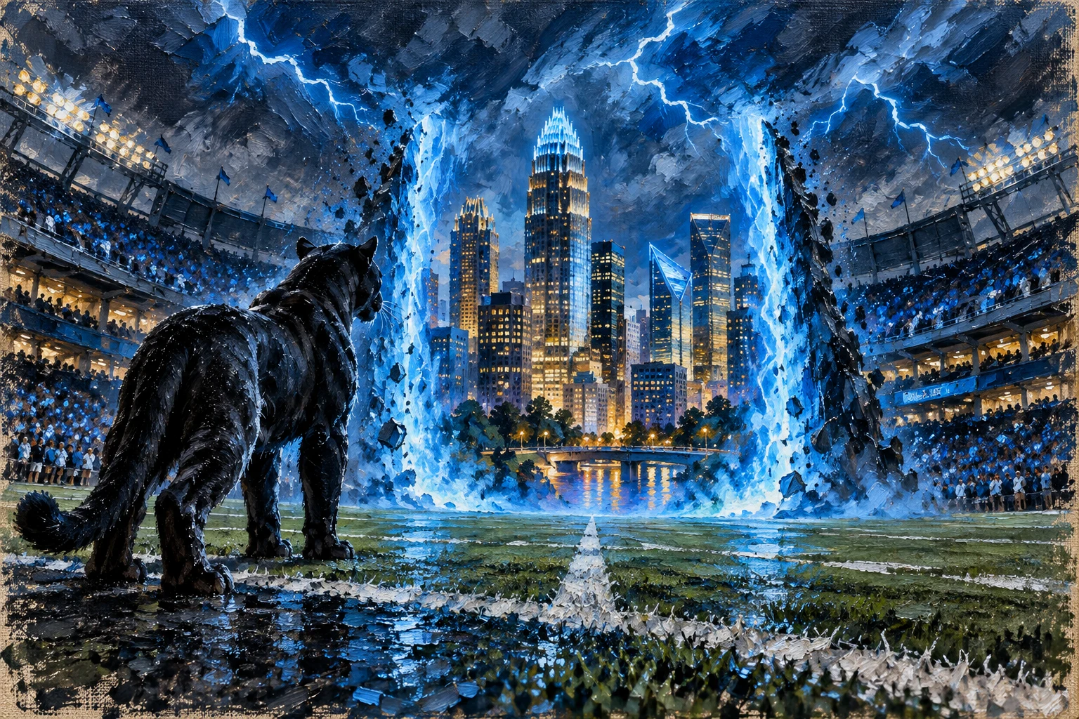 The Stadium Portal Oil Painting