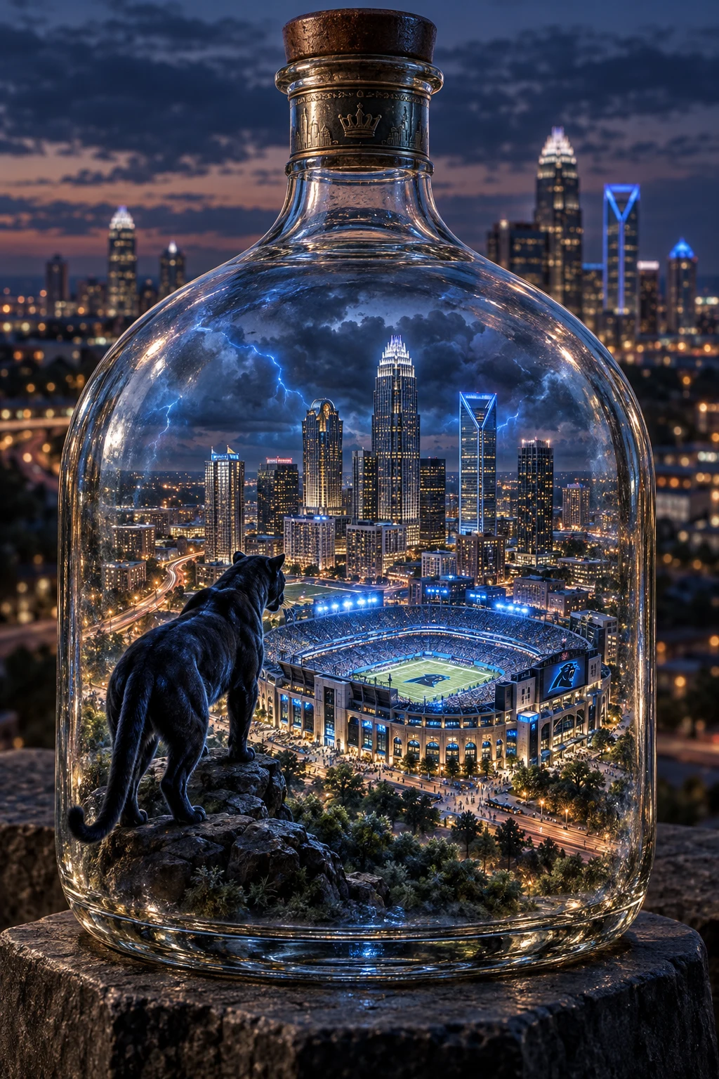 Charlotte Panthers Stadium Skyline