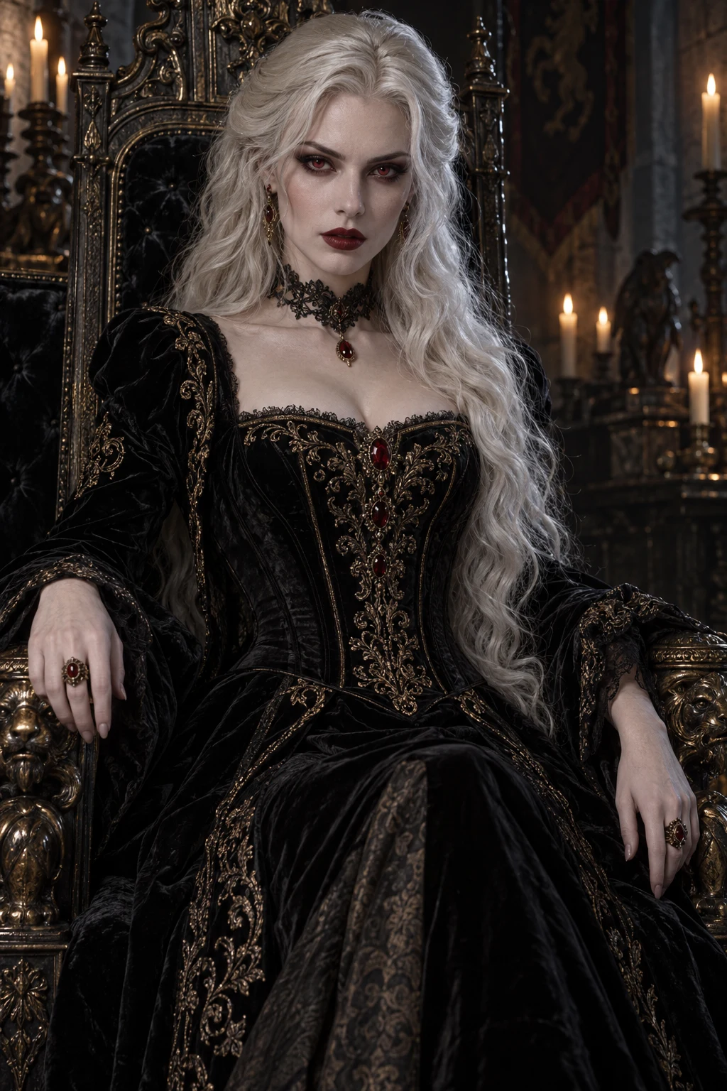 Vampire Queen On Throne