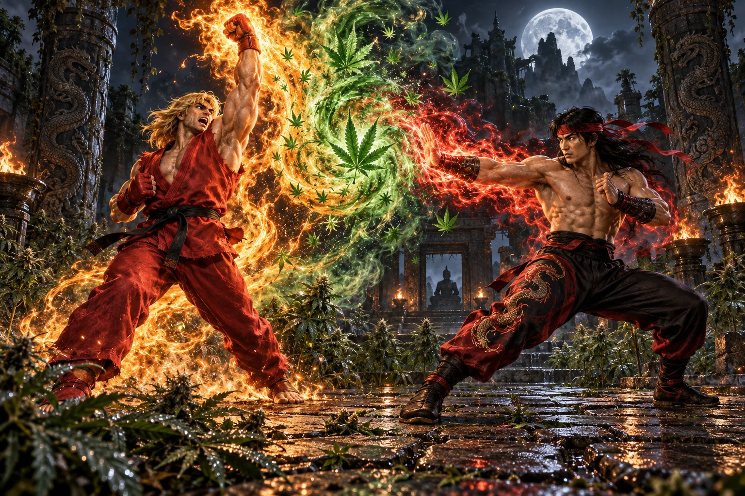 Ken Vs Liu Kang Cannabis Clash