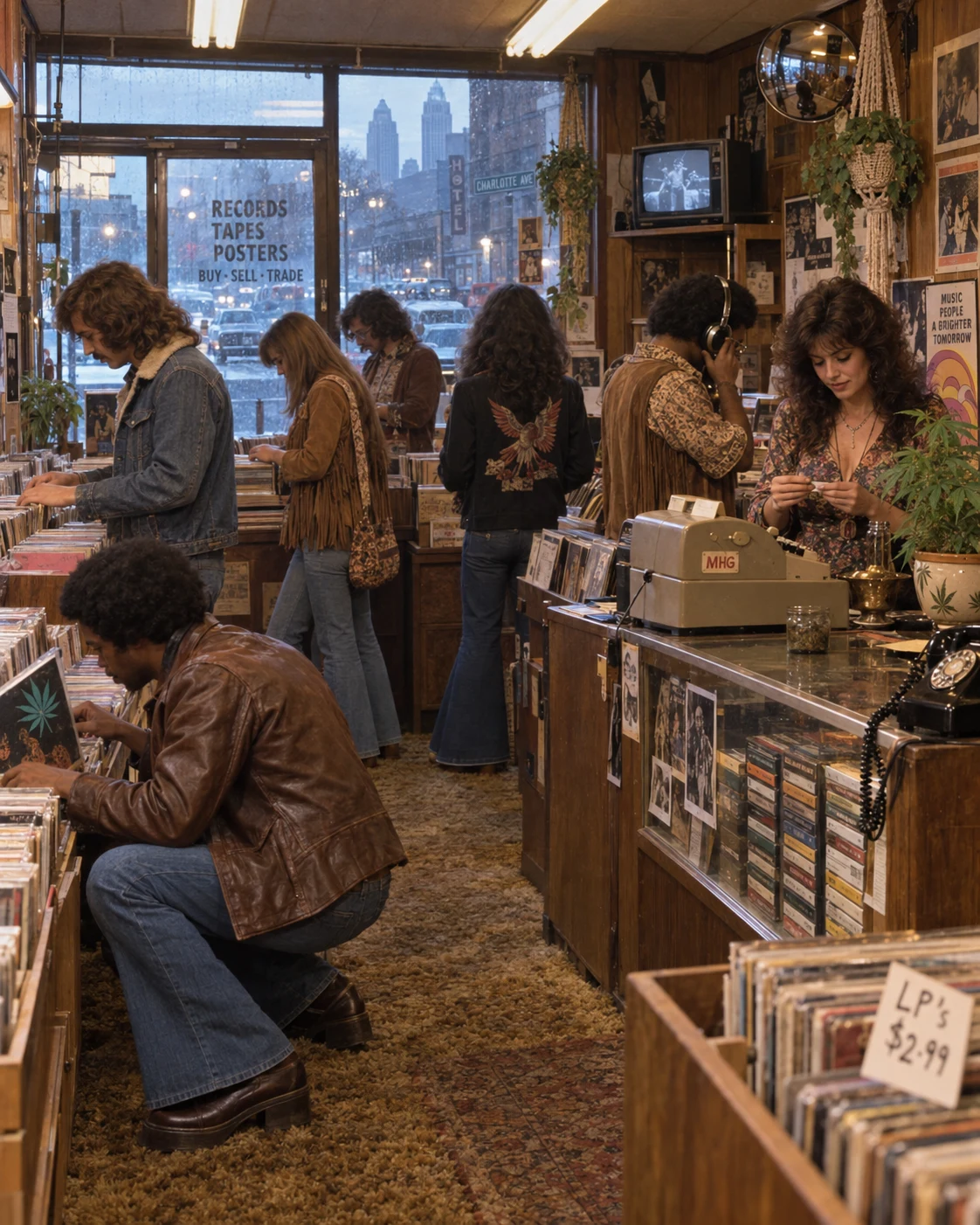 Uptown Charlotte Record Shop 1978