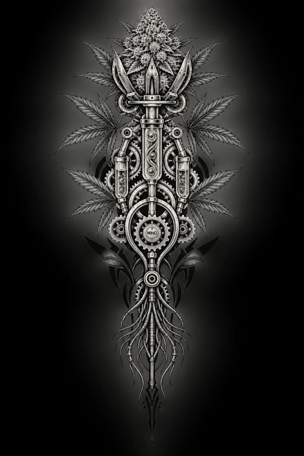 Mechanical Cannabis Totem