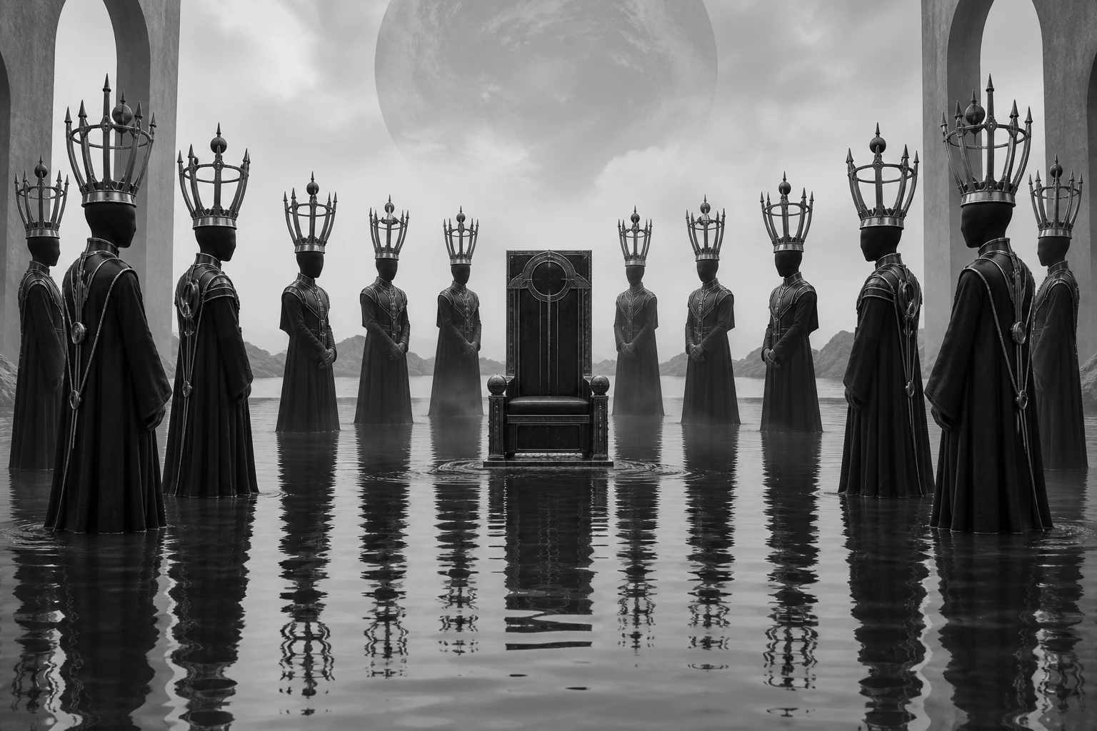Assembly Of Empty Crowns